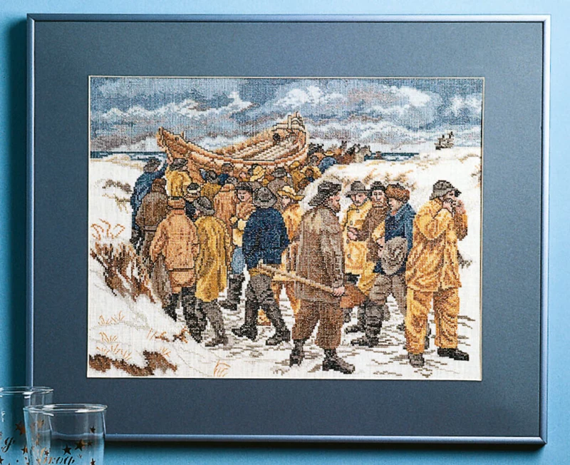 Broderikit Redningsbåd 47 x 38 cm