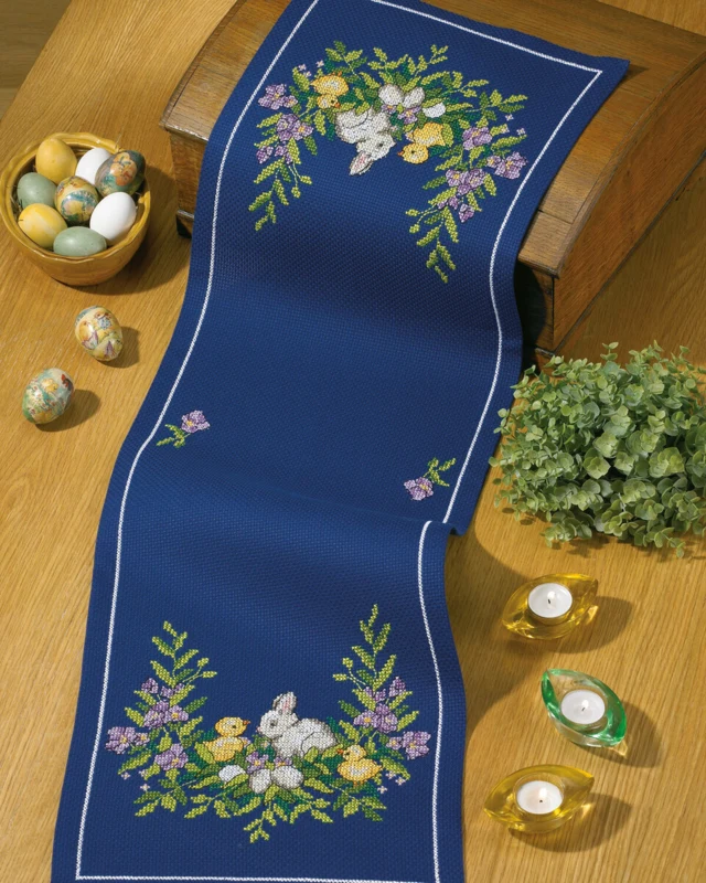 Broderikit Påskeløber m/ Hare 35 x 108 cm