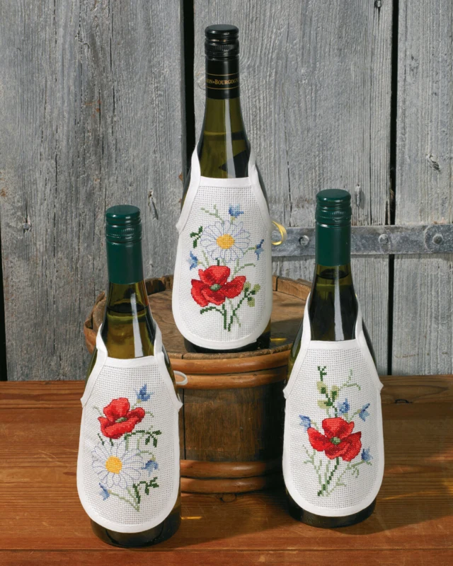 Broderikit Sommerblomster 3 pk 10 x 15 cm