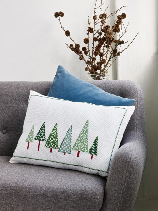 Broderikit Juletræer 58 x 40 cm