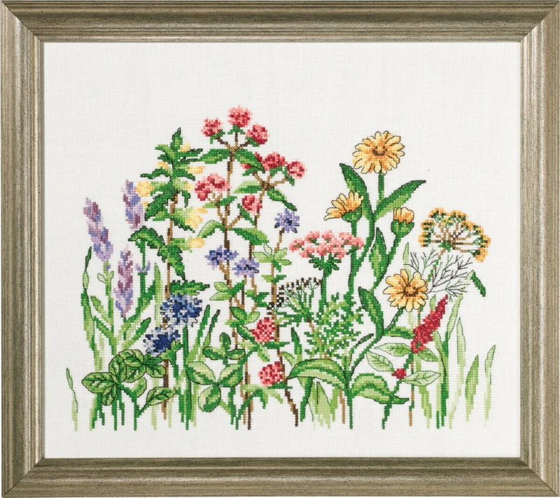 Broderikit Krydderurter Aida R5379 38x33 cm