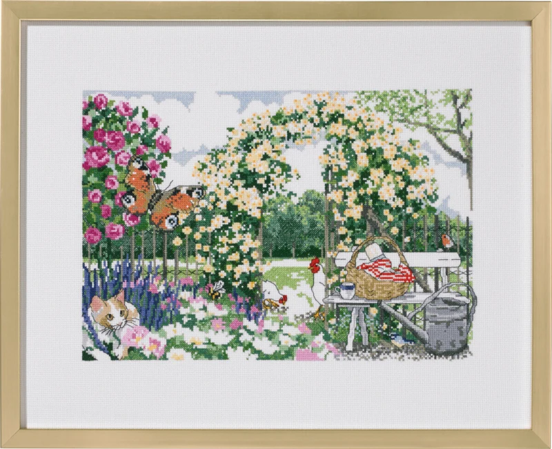Broderikit Blomsterhaven 50x40 cm