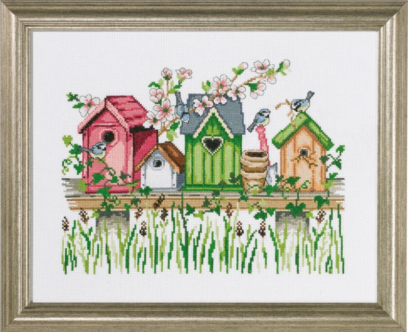 Broderikit Fuglehus hylde R5311 37 x 29 cm