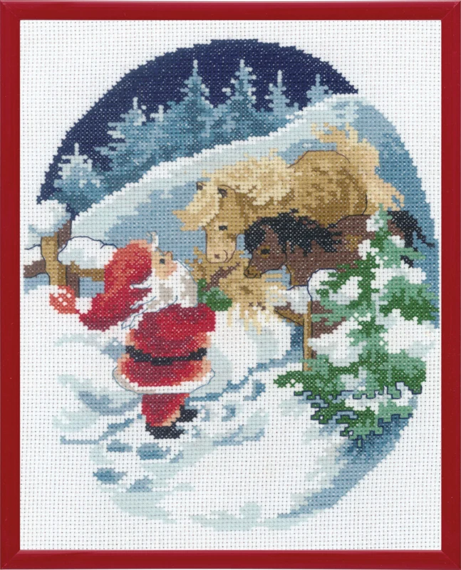 Broderikit Julemand fordrer heste R5798