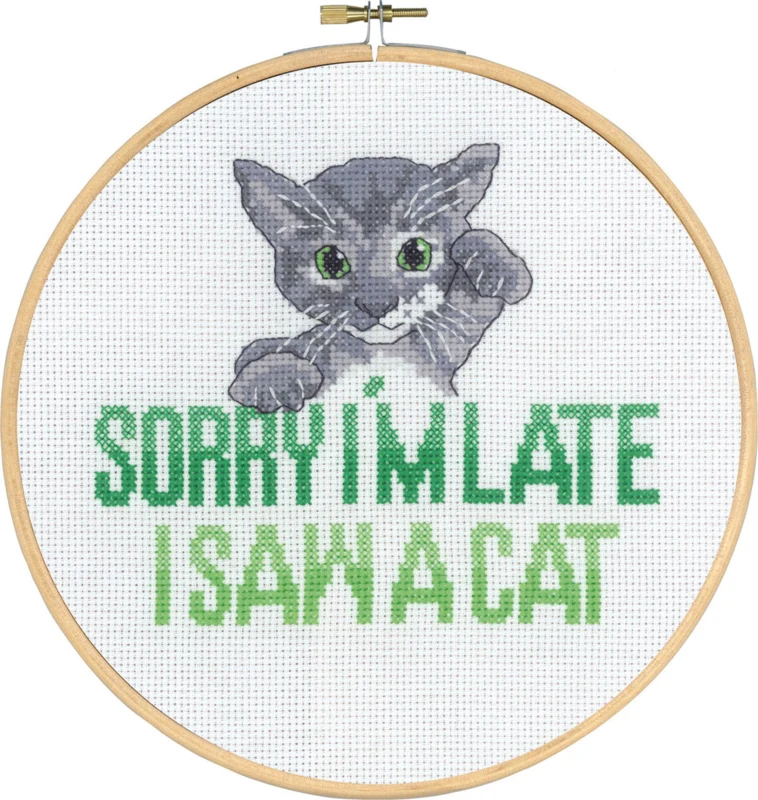 Broderikit Sorry I´m late Kat 5810/20 20 Ø