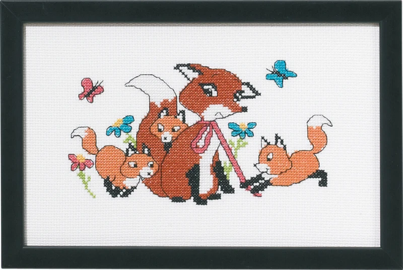Broderikit Ræve 24 x 15 cm