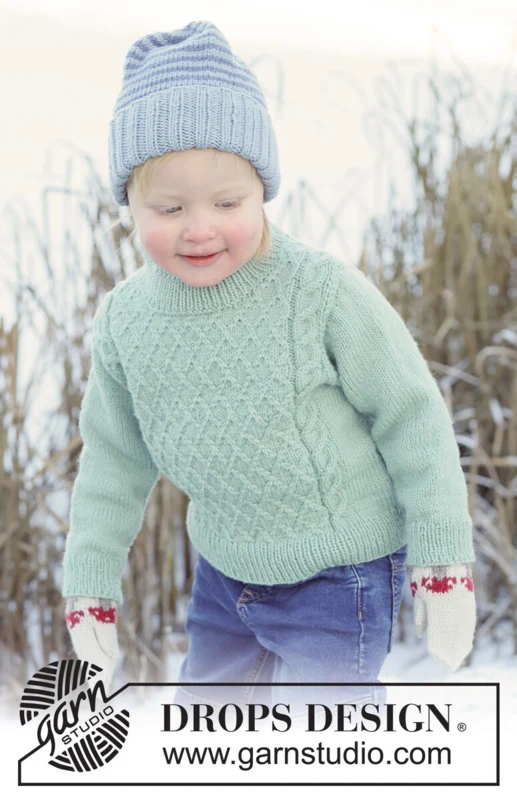 50-16 Chilly Charm Sweater by DROPS Design