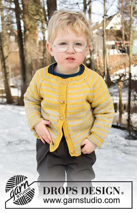 32-14 Sunny Day Stripes Jacket by DROPS Design