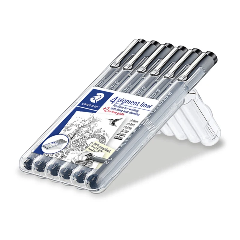 STAEDTLER Pigment Liner 308, 4+2 stk