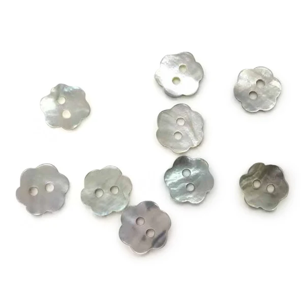HobbyArts Perlemorsknapper Blomst 15 mm, 10 stk