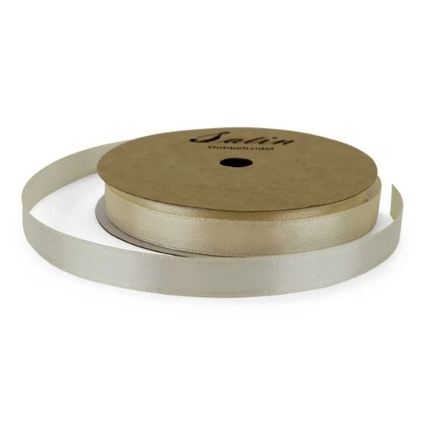 Satinbånd 9 mm 15 Creme