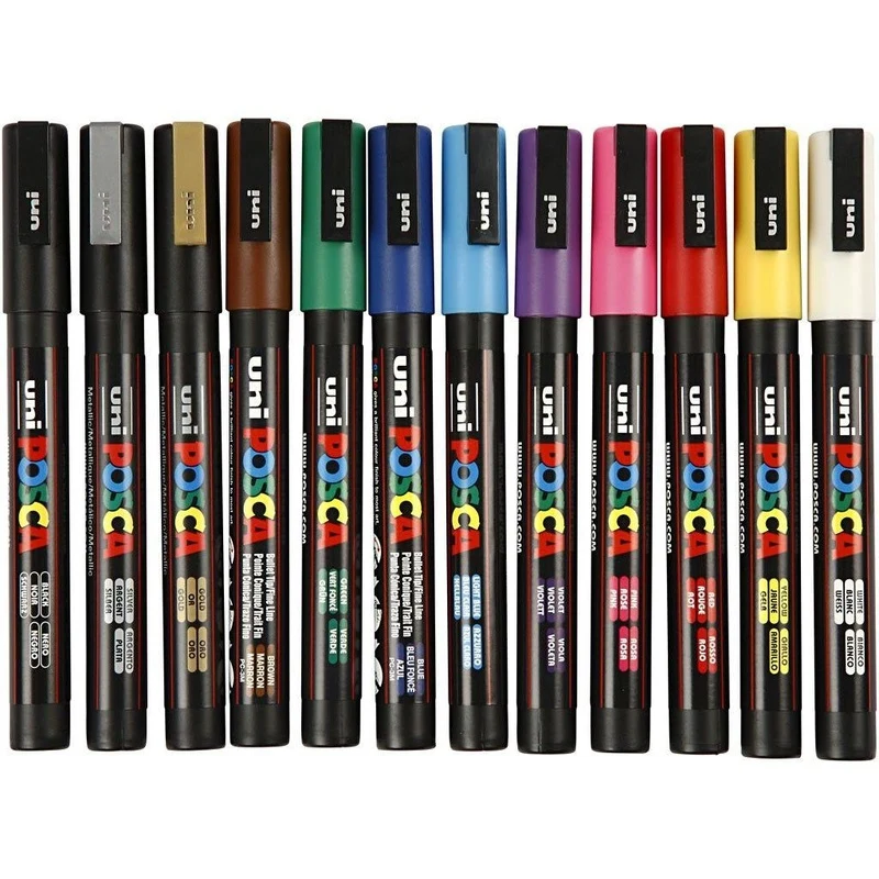 Uni Posca Tusch Fine, 12 stk