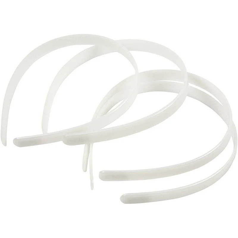 Hårbøjle Plast Hvid, 13 mm