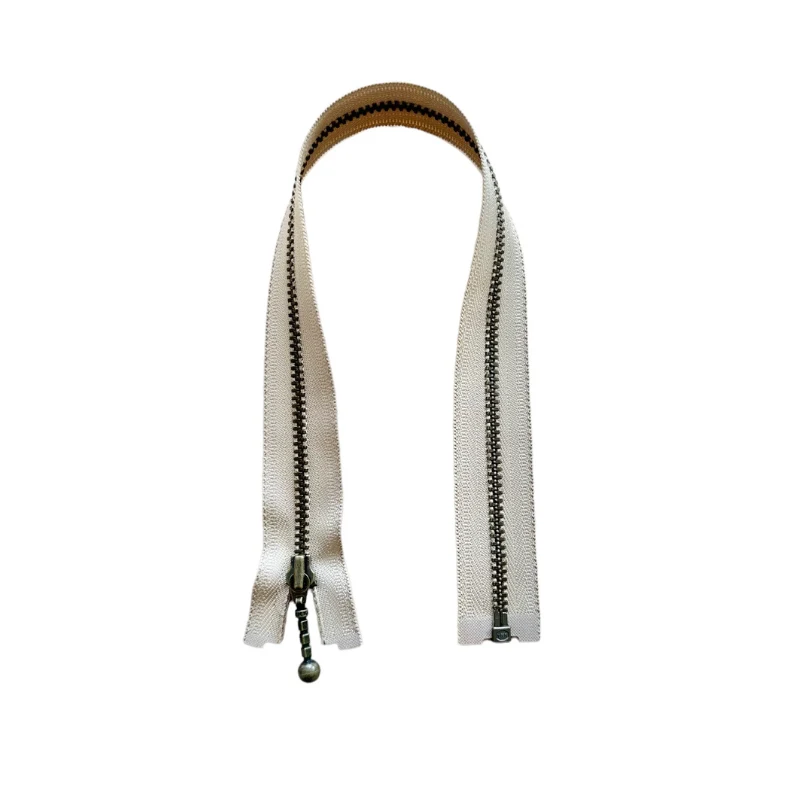 YKK Delbar Lynlås Antik Messing 4 mm 35 cm