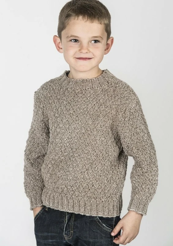 136-10 Drengesweater i Meleret Look