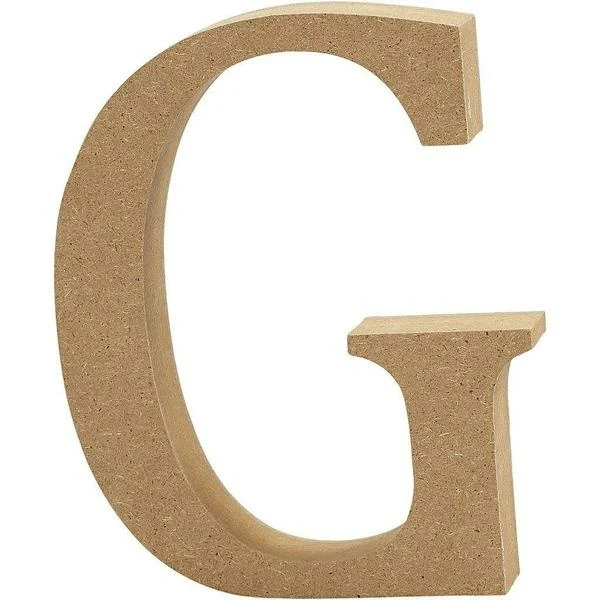 Bogstav, MDF, 8cm, 1stk G