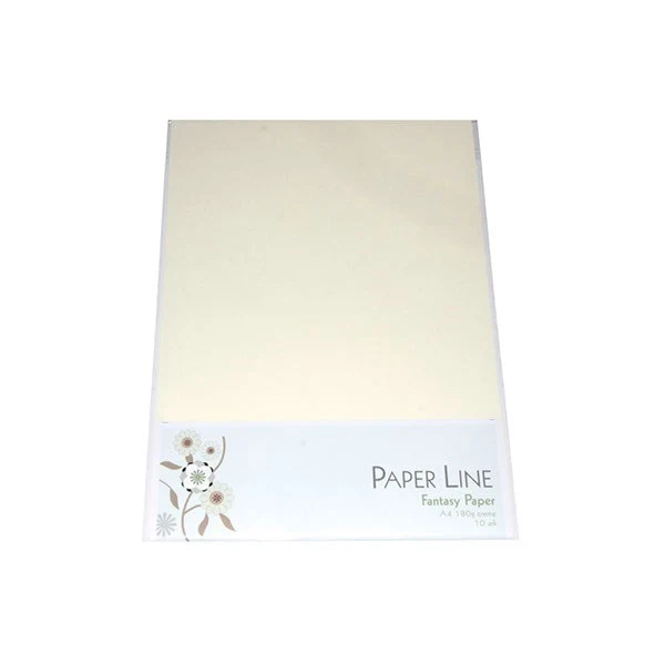 Paper Line Fantasy Karton A4, 10 stk Creme