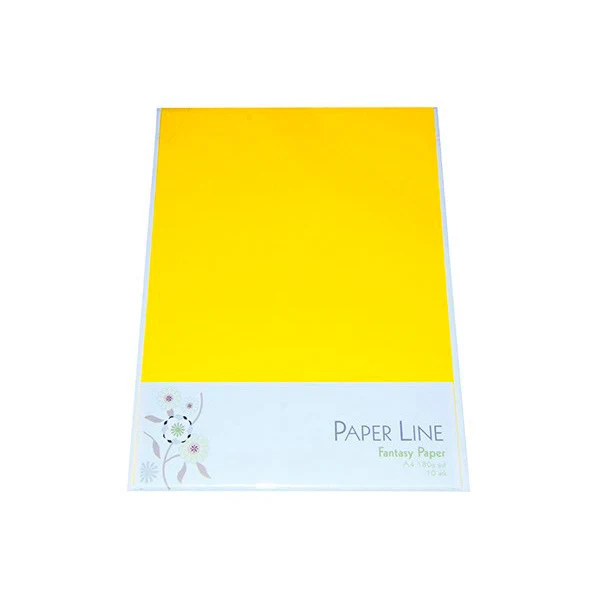 Paper Line Fantasy Karton A4, 10 stk Gul