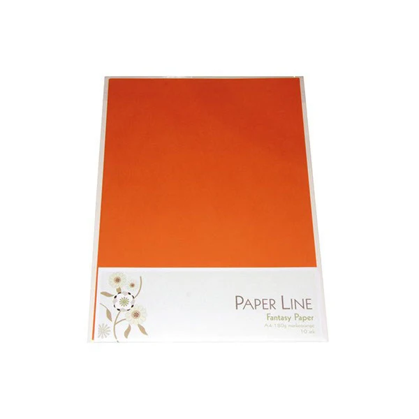 Paper Line Fantasy Karton A4, 10 stk Mørk orange