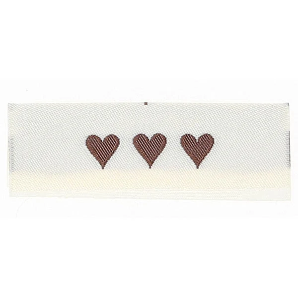 Go Handmade Vævet Label, Dobbeltsidet, 50 x 11,5 mm, 10 stk Bagside