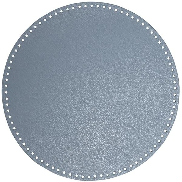 Go Handmade TaskeKurve Base, PU læder, Rund, 35 cm 22408 Blå