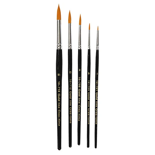 Gold Line Pensler Rund 2-7 mm, 5 stk