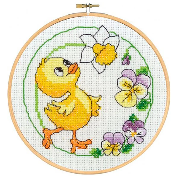 Broderikit Kylling med ramme