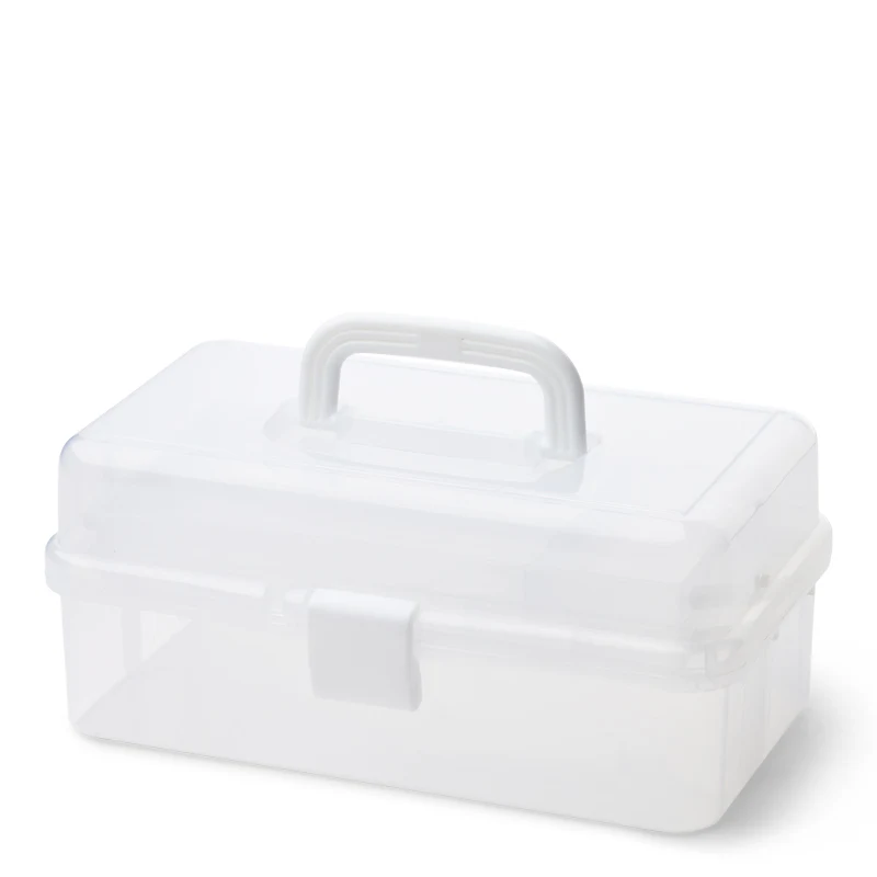 Plastboks med låg Transparent 30,5 x 16,5 cm, 10 rum