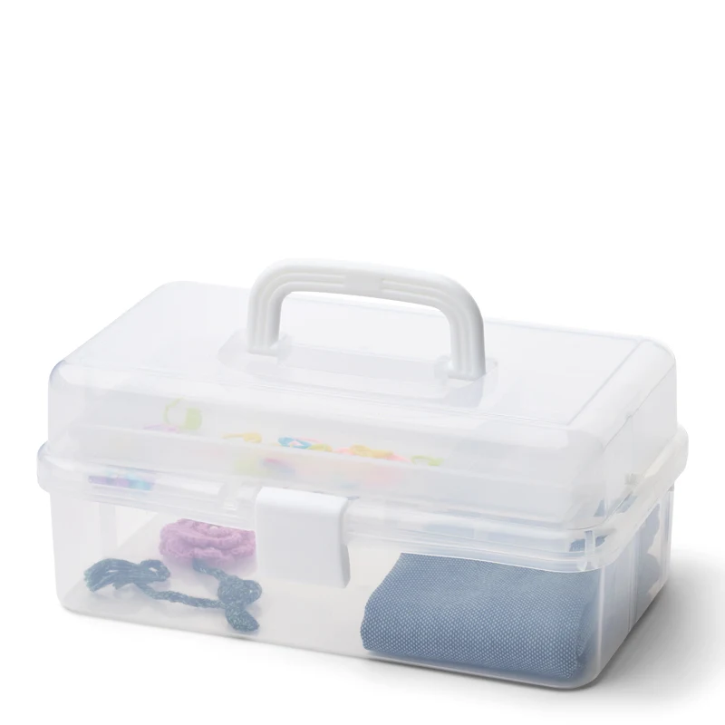 Plastboks med låg Transparent 30,5 x 16,5 cm, 10 rum