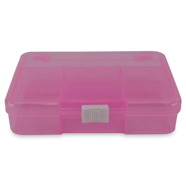 Plastboks med låg Pink 14,5 x 10 cm, 5 rum