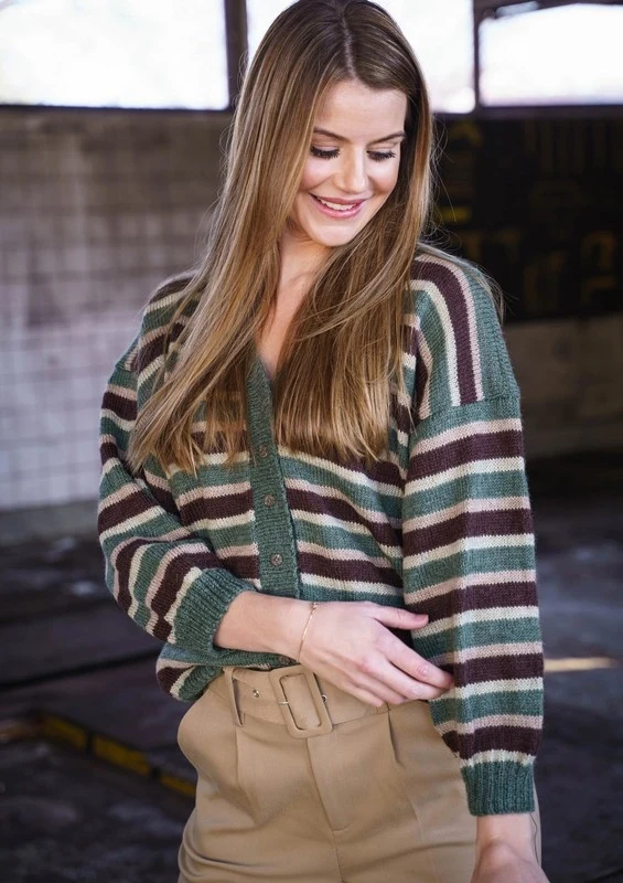 1790 Stribet cardigan