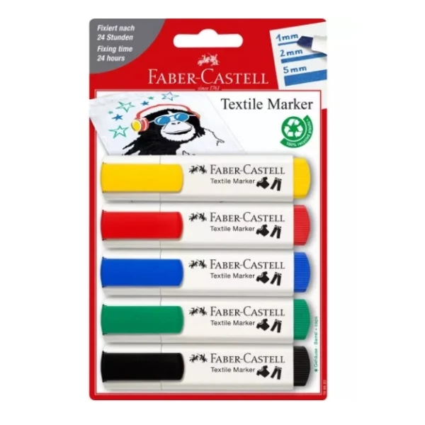 Faber-Castell Tekstiltusser 5 stk