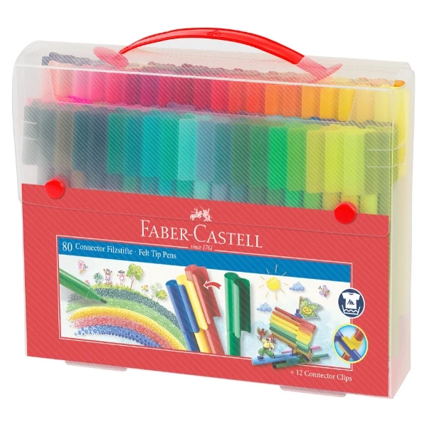 Faber-Castell Tusser Connector Kuffert 80 stk