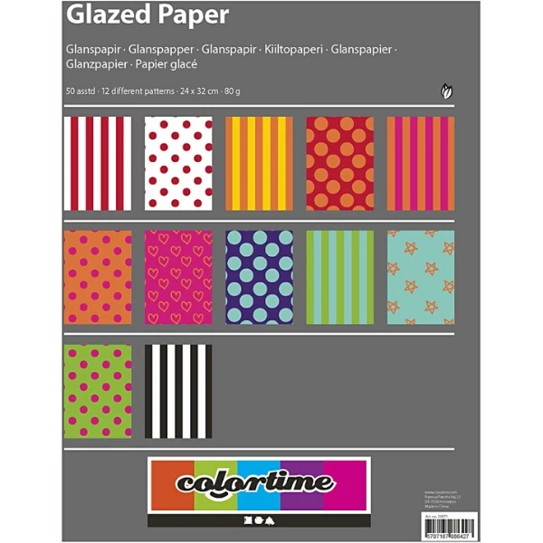 Glanspapir med print