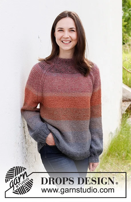 217-26 Sunsets Glow Jumper by DROPS Design