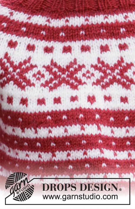 34-32 Candy Cane Lane Kids by DROPS Design