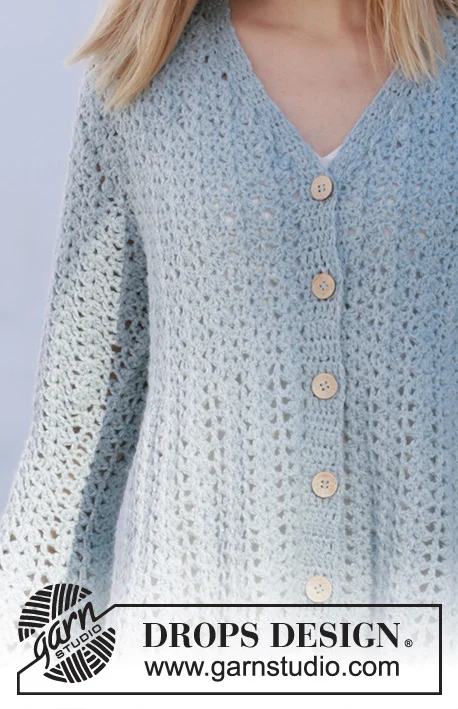 210-8 Mermaid Magic Jacket by DROPS Design