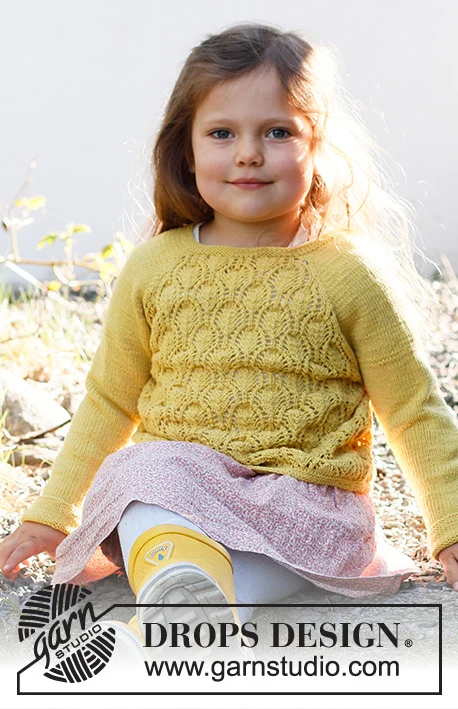 38-12 Sweet Marigold Sweater by DROPS Design