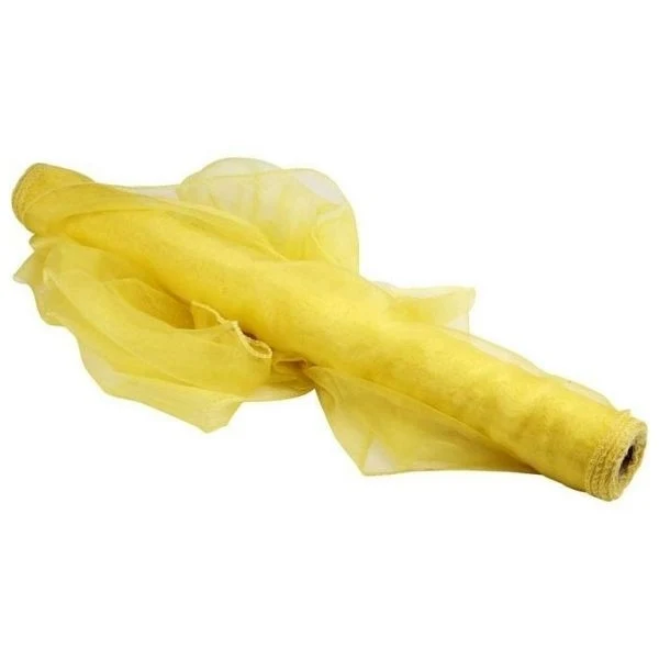 Nylon Organza stof, 10 m Gul