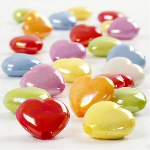 Hjerte Mix, 25x15 mm