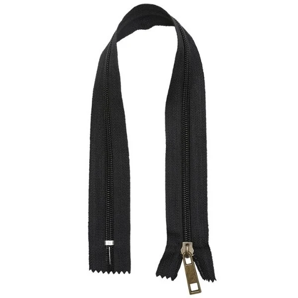 Go Handmade Nylon Lynlås 40 cm, Sort