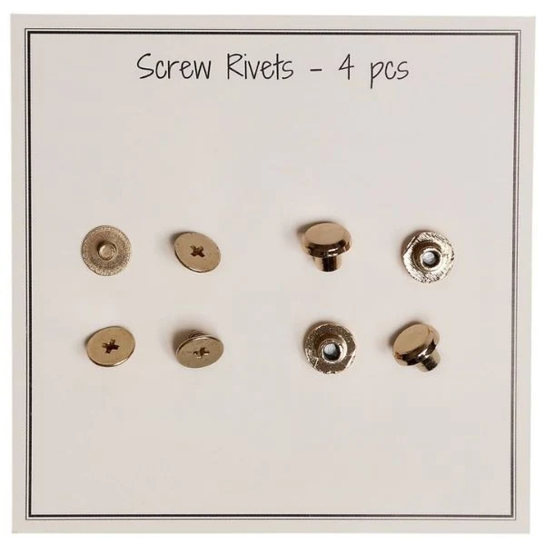 Go Handmade Skruenitter 6mm, 4 stk, Guld