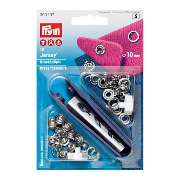 Prym Jersey Trykknapper med Værktøj, 10 mm