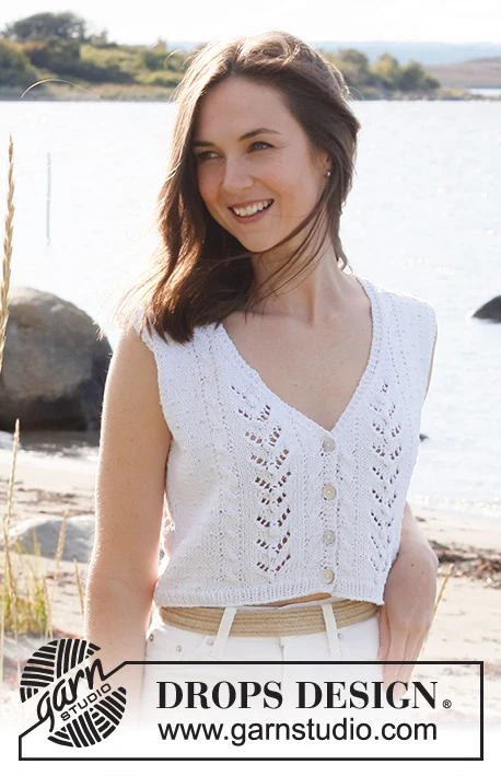 221-18 Doves Bay Vest by DROPS Design