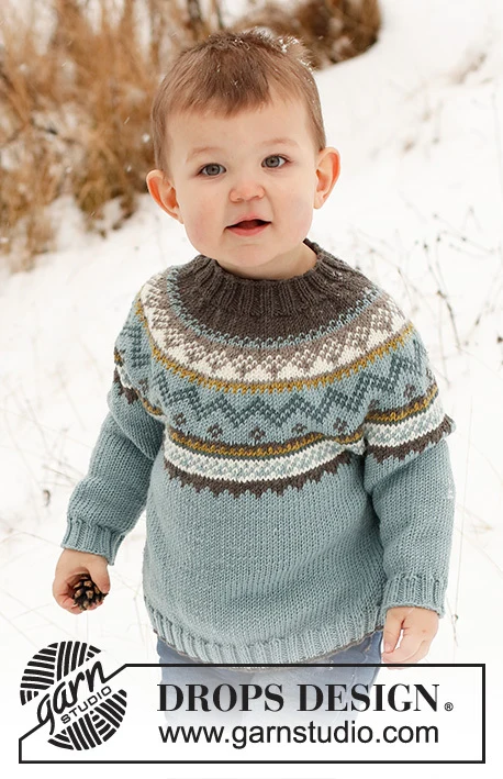 41-8 Edge of the Woods Jumper by DROPS Design