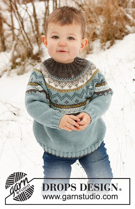 41-8 Edge of the Woods Jumper by DROPS Design