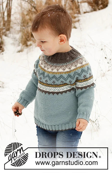 41-8 Edge of the Woods Jumper by DROPS Design