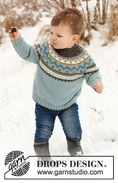 41-8 Edge of the Woods Jumper by DROPS Design