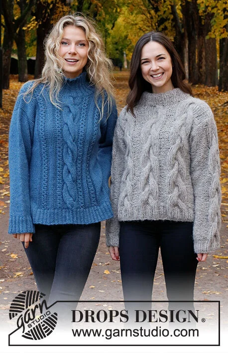 226-40 Evening Fires Sweater by DROPS Design