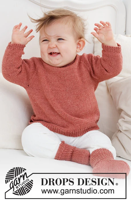 42-3 Rosy Cheeks Sweater by DROPS Design